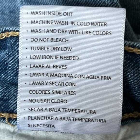 Kancan Womens Stormy High Rise Mom Jeans Size 13/30 Button Fly Grunge Distressed - Picture 11 of 11